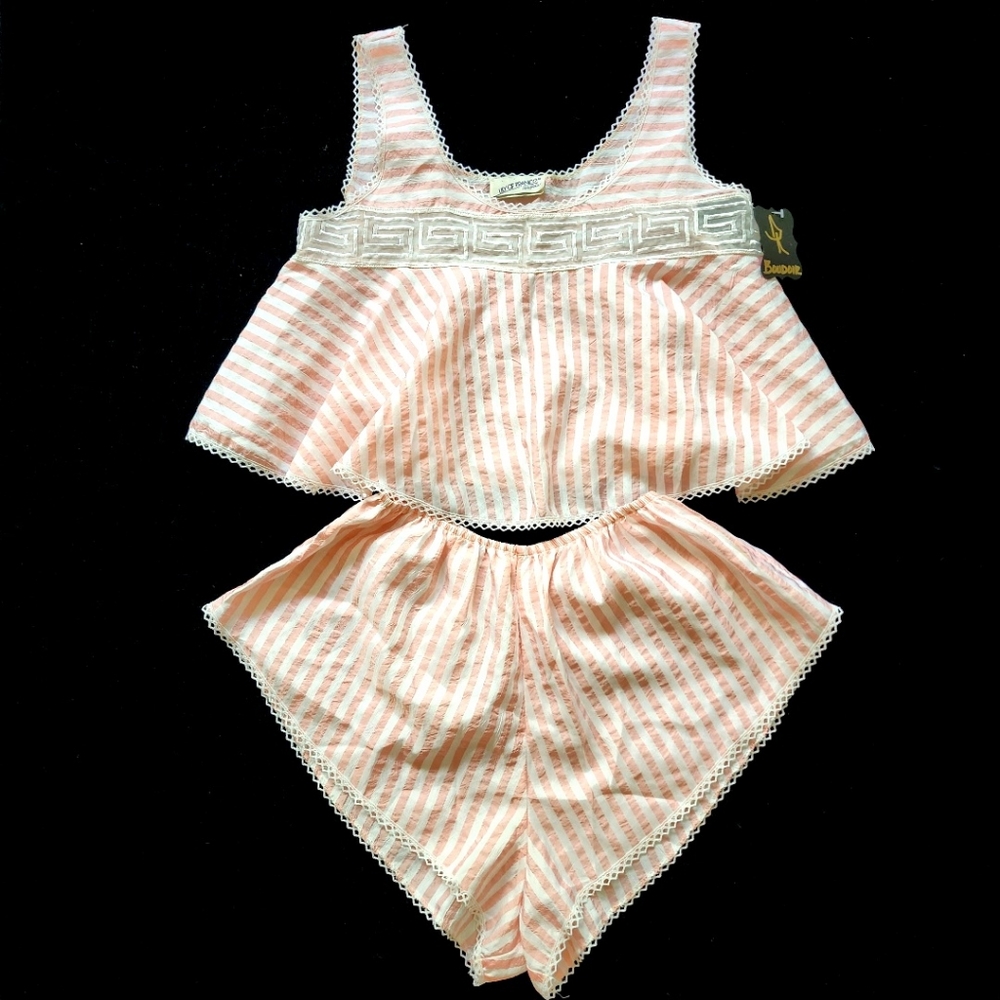 LILY OF FRANCE VINTAGE GRECIAN-INSPIRED 2PIECE PAJAMAS